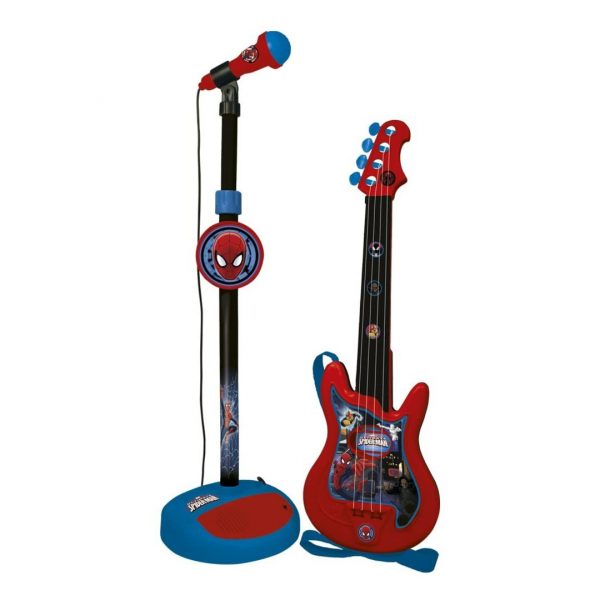 guitarra y micro rock spiderman