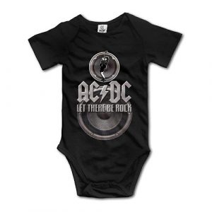 BAOQIN Bebé recién Nacido ACDC Band Let There Be Rock Suit Body de Mono para bebé