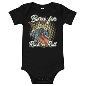 Born for Rock n Roll Body de Manga Corta para bebe de una Pieza 3 6M 18 24M 7 Colores Diferentes 0