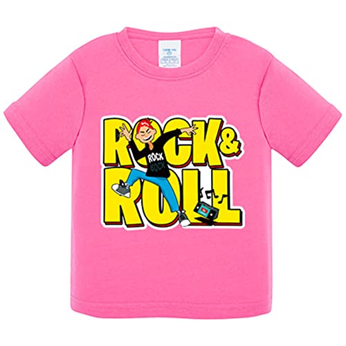 Camiseta bebe Rock And Roll Rosa 2 anos 0