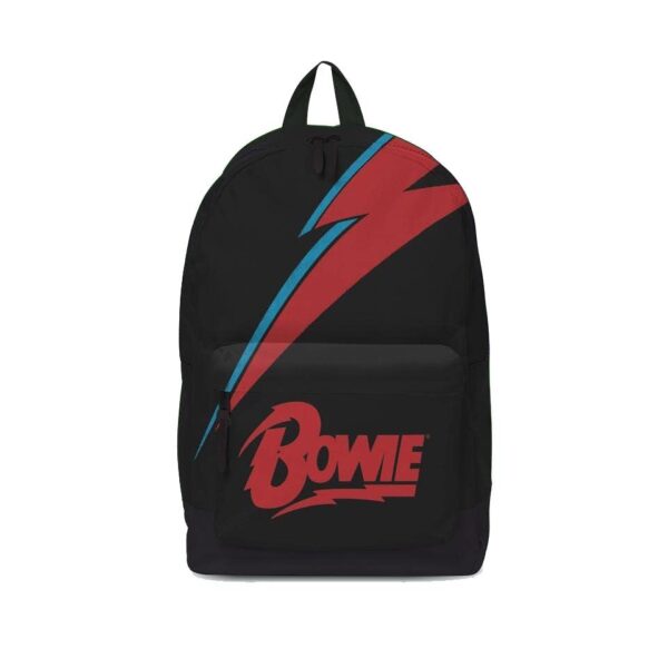Rocksax Unisex David Bowie Lightning Black Backpack Black 43cm X 30cm X 15cm UK 0