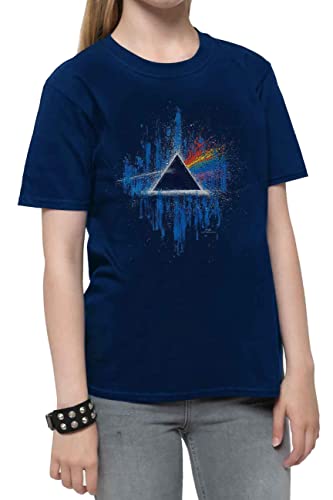 Pink Floyd Camiseta para ninos con diseno de Dark Side of The Moon azul Splatter tallas 3 12 0 1