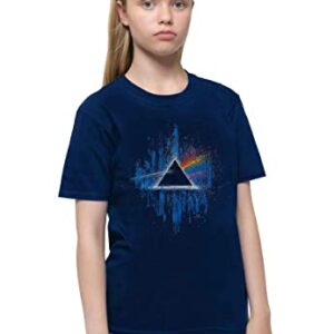 Pink Floyd Camiseta para ninos con diseno de Dark Side of The Moon azul Splatter tallas 3 12 0