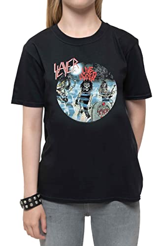 Slayer Camiseta Live Undead Band Logo Nuevo Oficial Negro Ages 5 14 Yrs 0 1